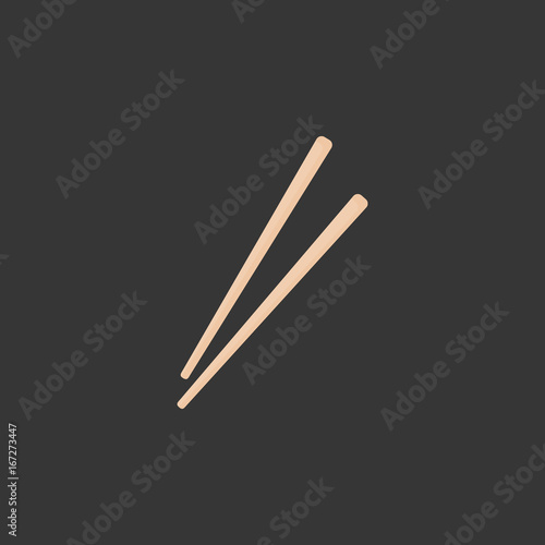 Chopsticks vector flat icon