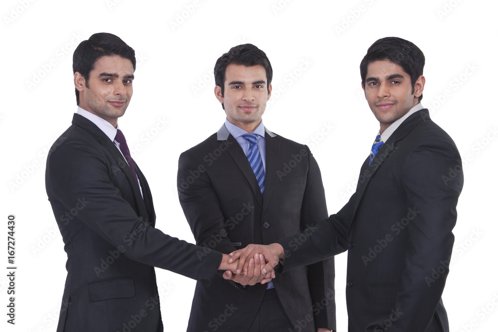 Portrait of businessmen united Portrait of businessmen united