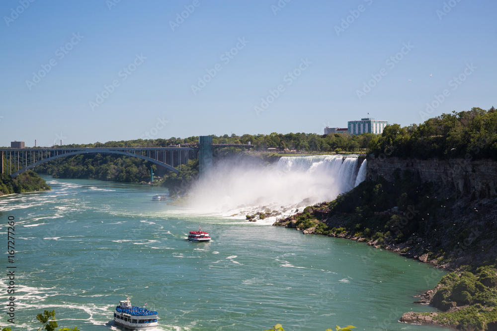 The amazing power of Niagara Falls from the Canadian side The amazing power of Niagara Falls from the Canadian side