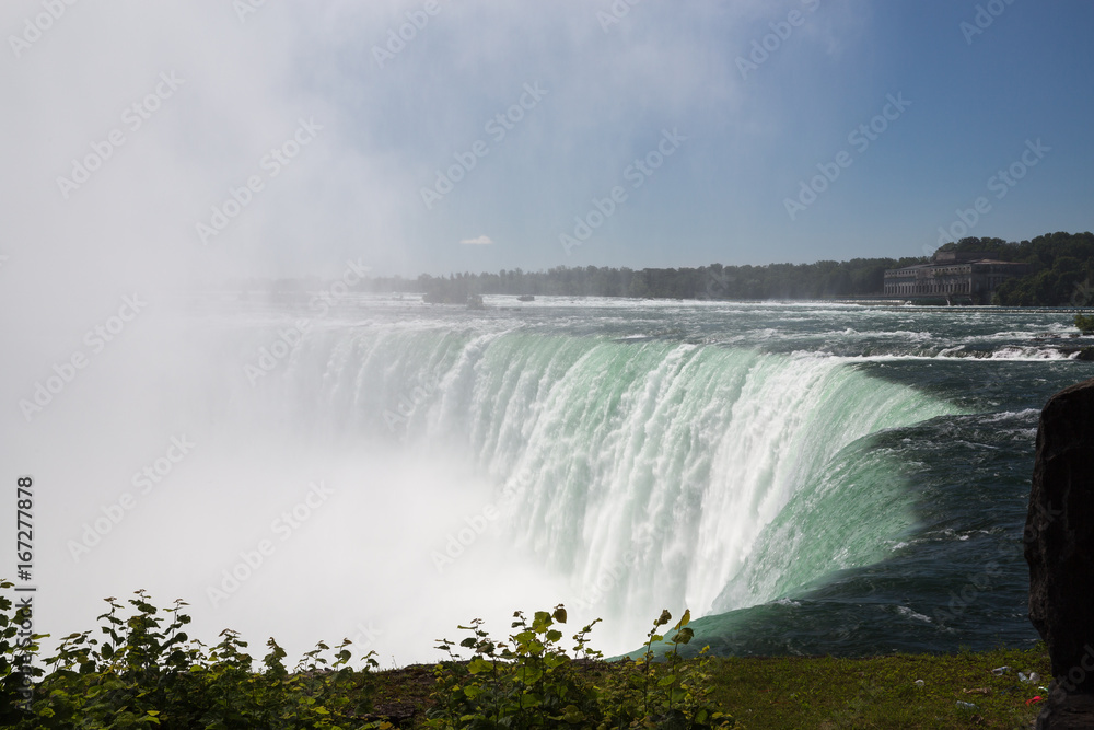 The amazing power of Niagara Falls from the Canadian side The amazing power of Niagara Falls from the Canadian side
