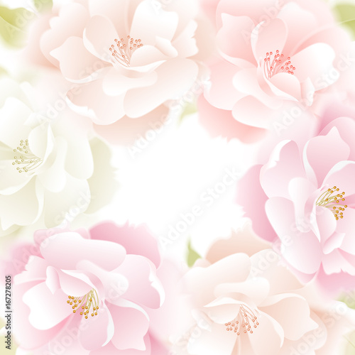 Vector card with roses.