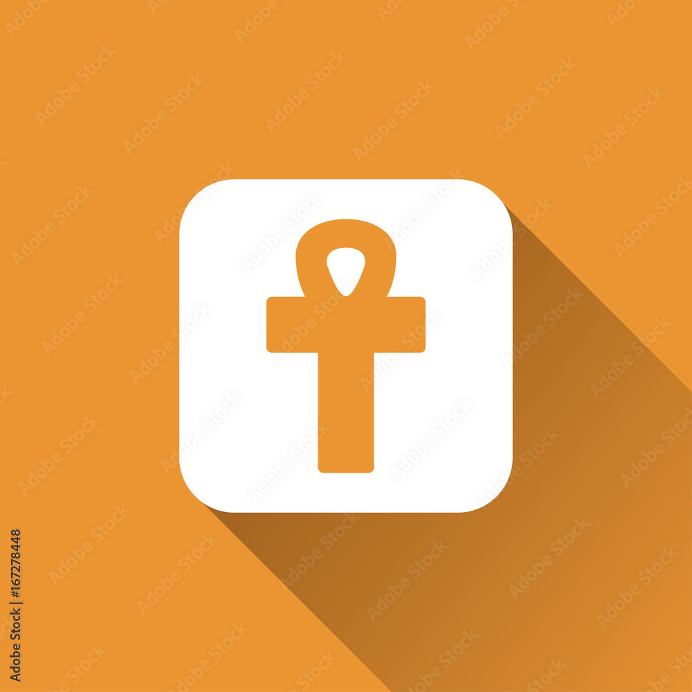 Ankh icon with long shadow Ankh icon with long shadow
