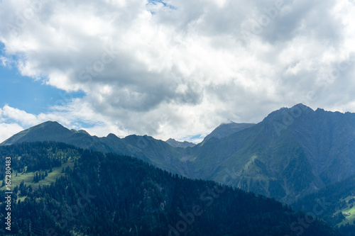 beautiful mountain view in flims switzerland