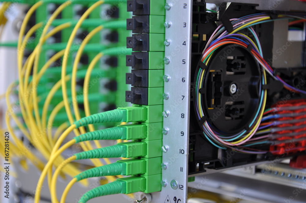 Passive optical network fiber optic access Stock Photo Adobe Stock