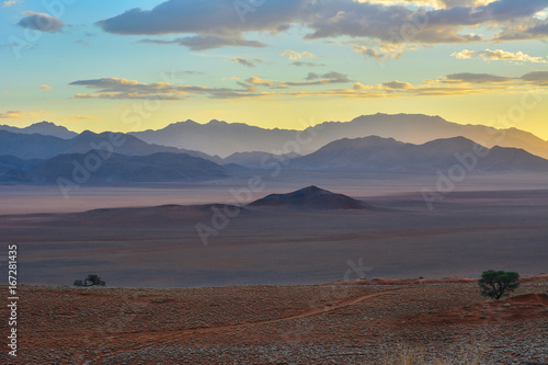 Fotografia, Obraz Namibia NamibRand nature reserve sunset