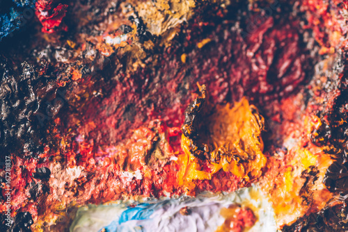 Surface of dried paint