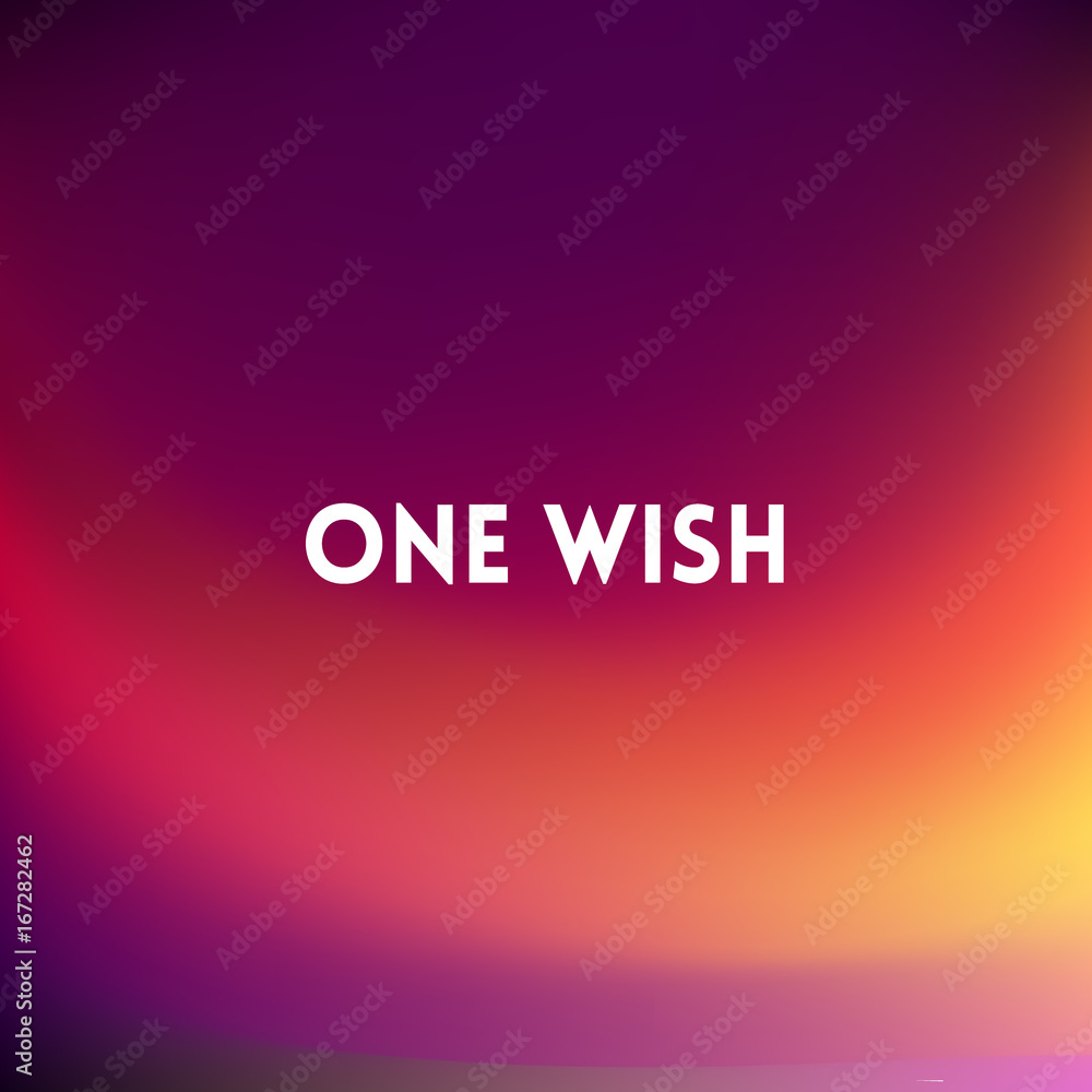 square purple pink blurred background - sunset colors With love quote - one wish square purple pink blurred background - sunset colors With love quote - one wish