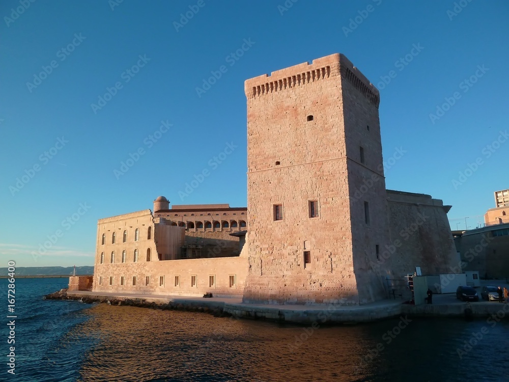 Marseille, fort Saint-Jean, tour du roi René (France)