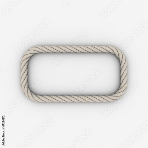 Rope frame in form of recta...