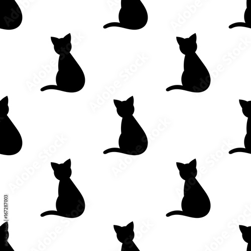 Cat shape seamless pattern