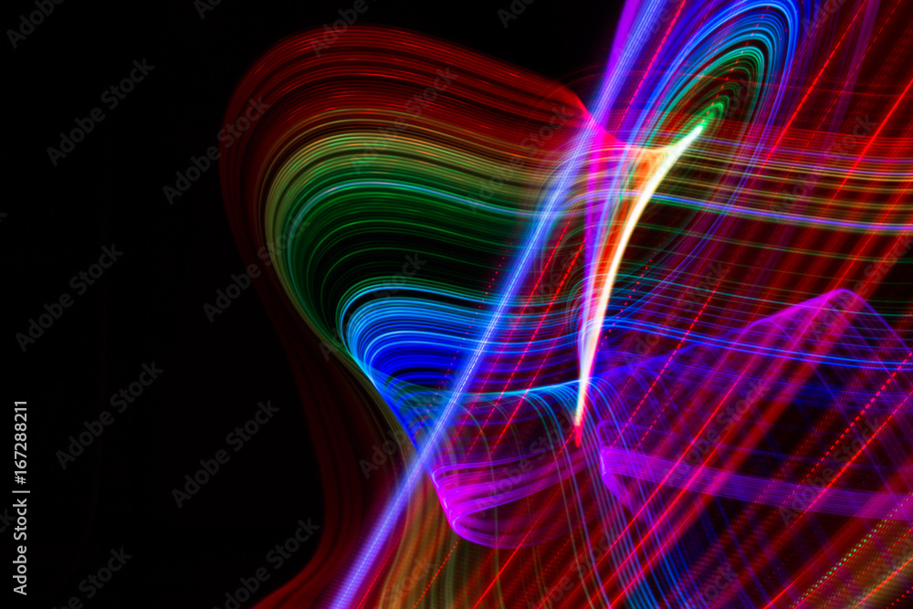 Light painting abstract background.
