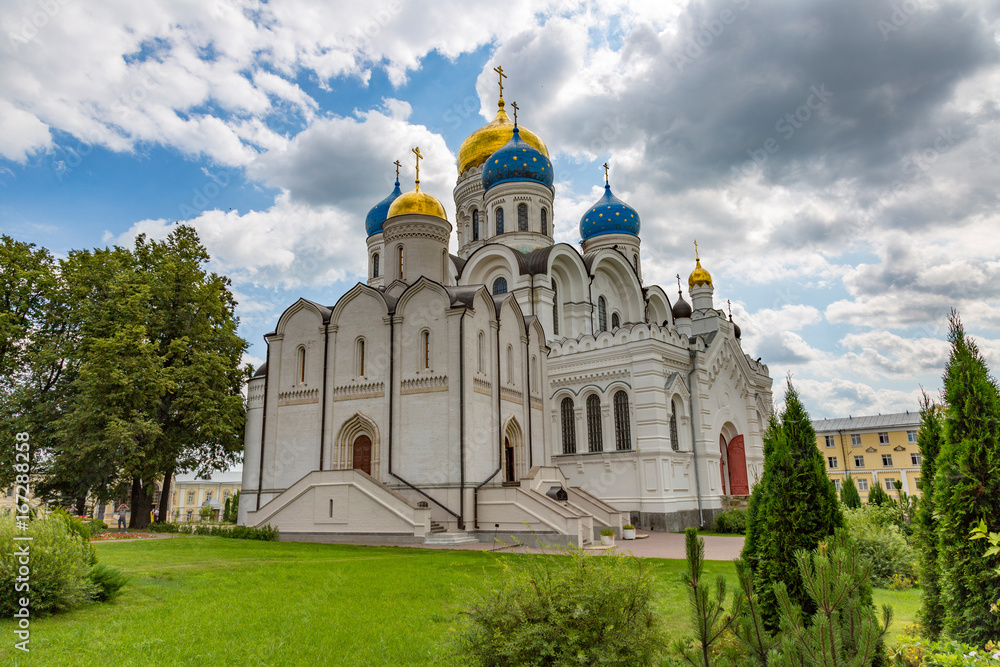 DZERZHINSKY, RUSSIA - AUGUST 5, 2017: Exterior of the Nikolo-Ugreshsky Monastery. Founded in 1380
