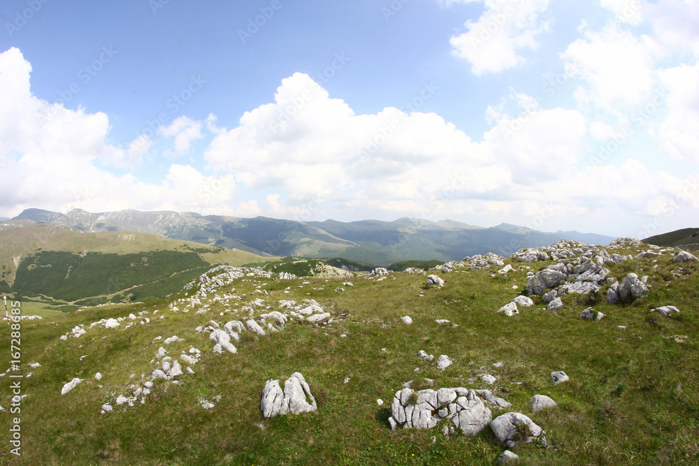 Landscape from Bucegi Mountains, part of Southern Carpathians in Romania