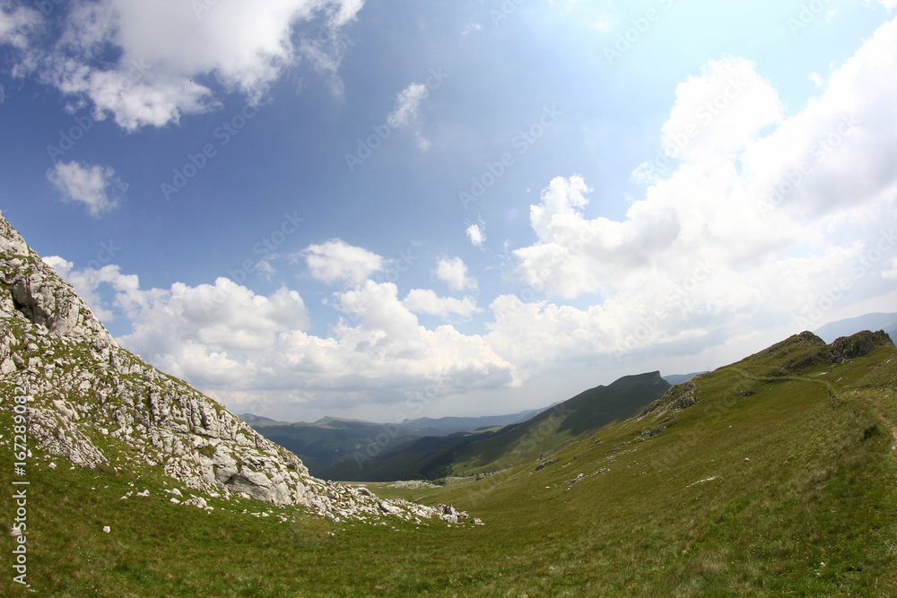 Landscape from Bucegi Mountains, part of Southern Carpathians in Romania