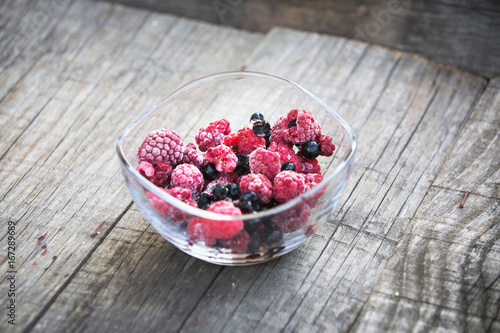 Frozen berries, summer food 