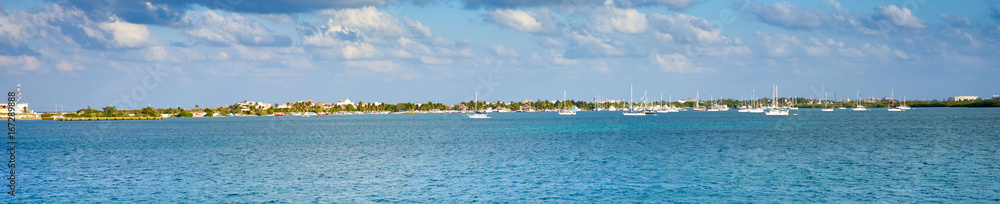 Tropical Island in Caribbean Sea of Mexico / North End of island Tropical Island in Caribbean Sea of Mexico / North End of island