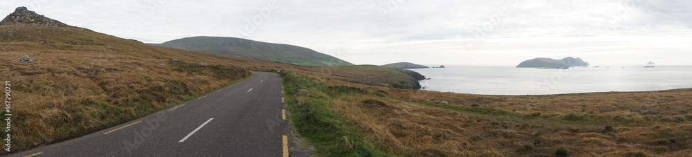 A road by the coast of Atlantic Ocean, Wild Atlantic way, Ireland
