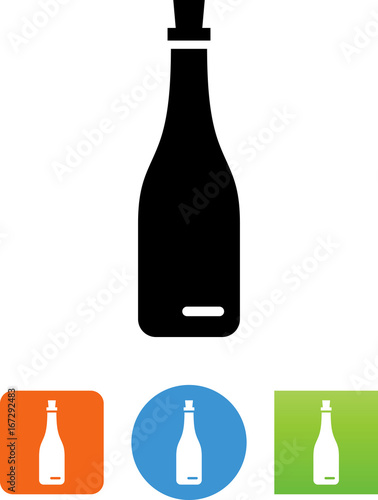 Opaque Glass Bottle With Cork Icon - Illustration