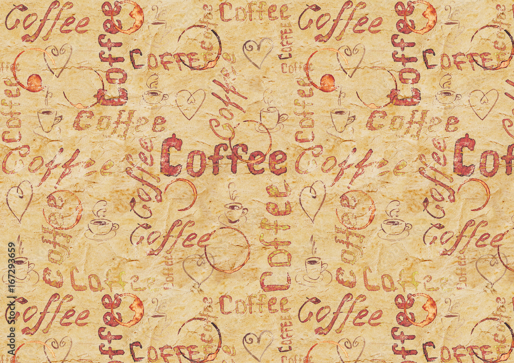 Old paper coffee background