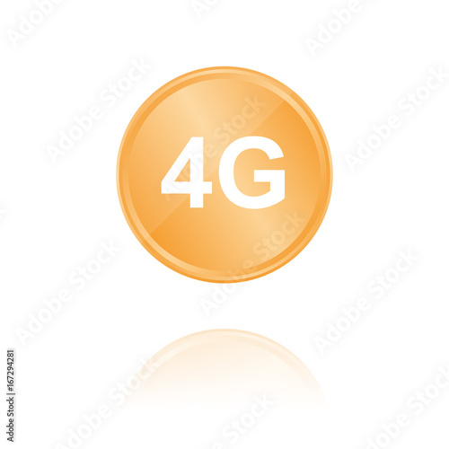 4G Bronze Münze mit Reflektion