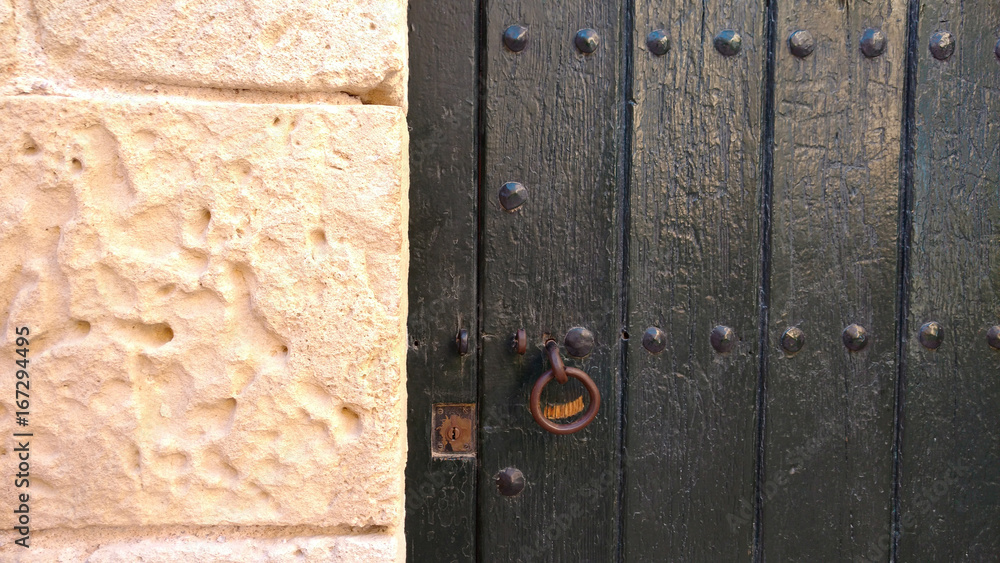 Fototapeta premium Detalle de antigua puerta de madera