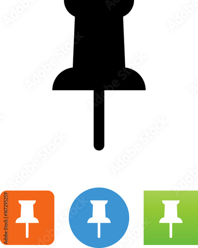Push Pin Icon - Illustration