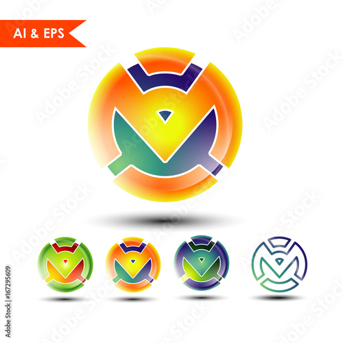 M logo