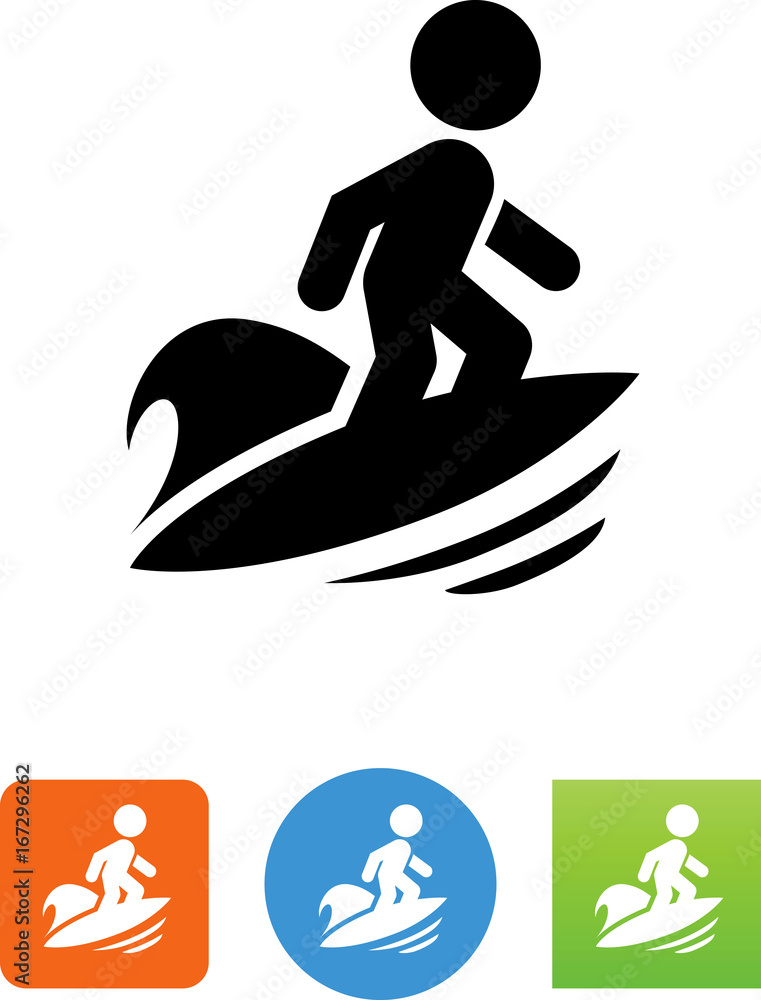 Person Surfing Waves Icon