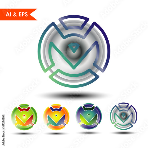 M logo