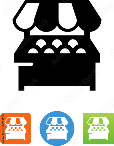 Produce Display Case Icon - Illustration