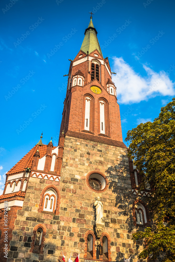 Sopot, Poland - Garrison Church tower, religious architecture.