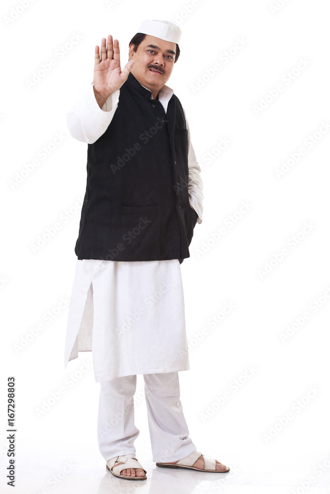 Portrait of politician gesturing Portrait of politician gesturing