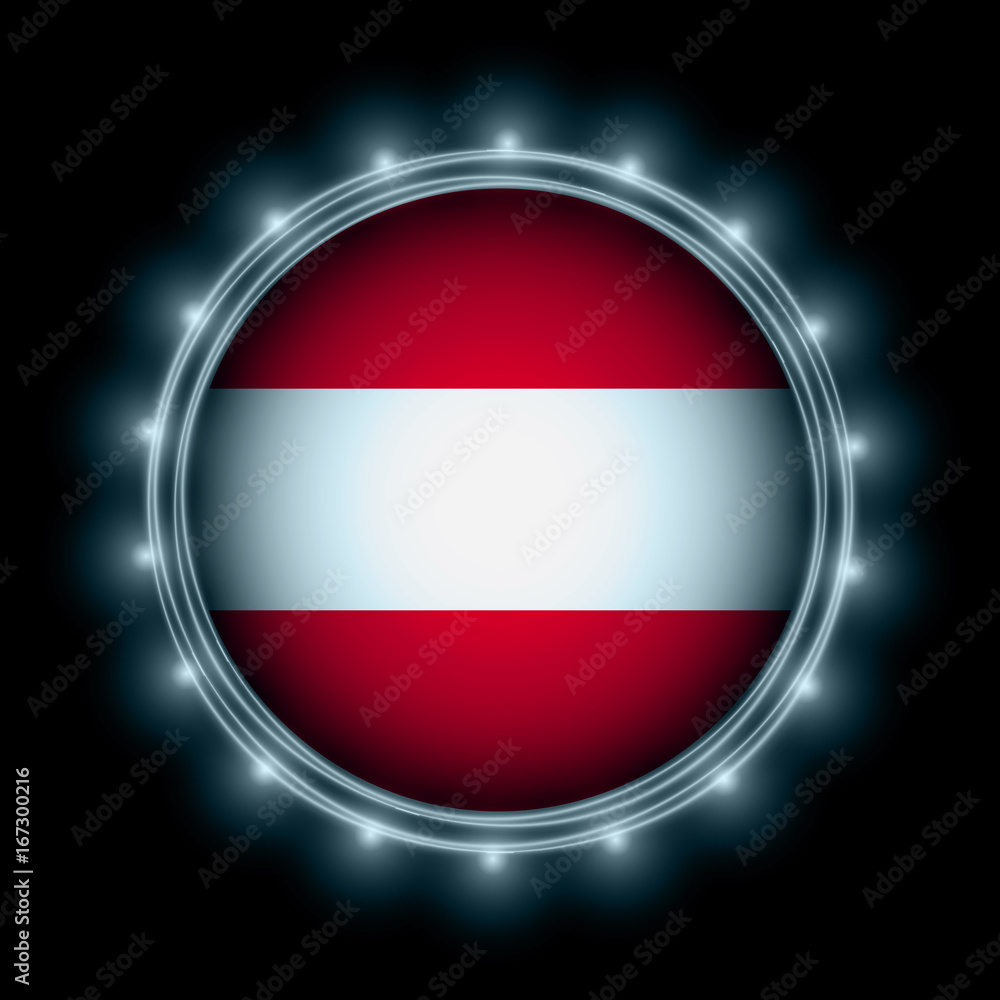 Austria flag in blue lightning Austria flag in blue lightning