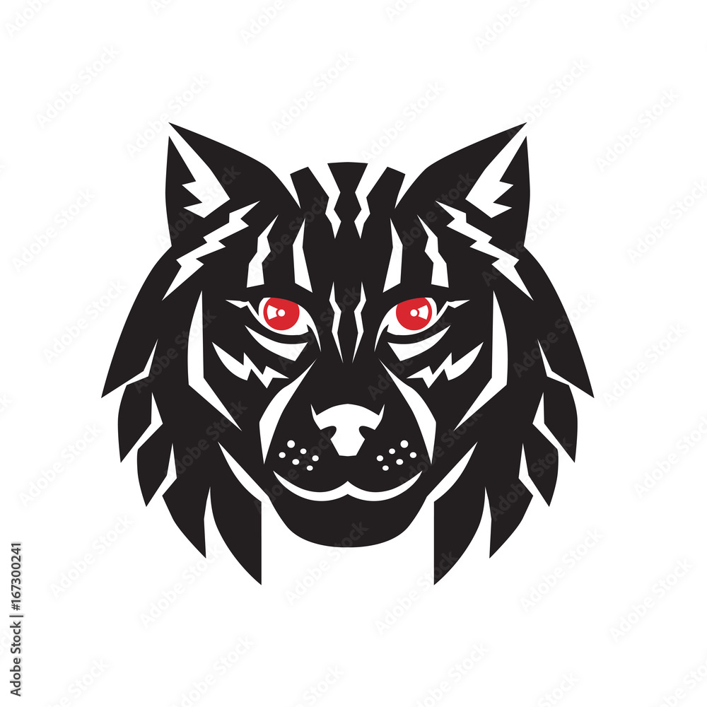 Obraz premium Lynx Cat Head Front