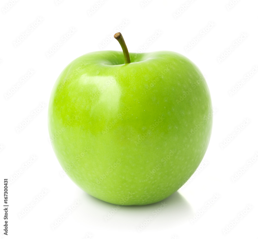 Green apple on white background, fruit healthy concept Green apple on white background, fruit healthy concept