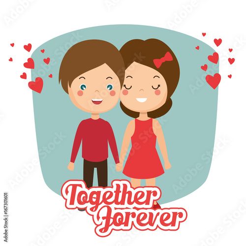 couple in love together forever icon