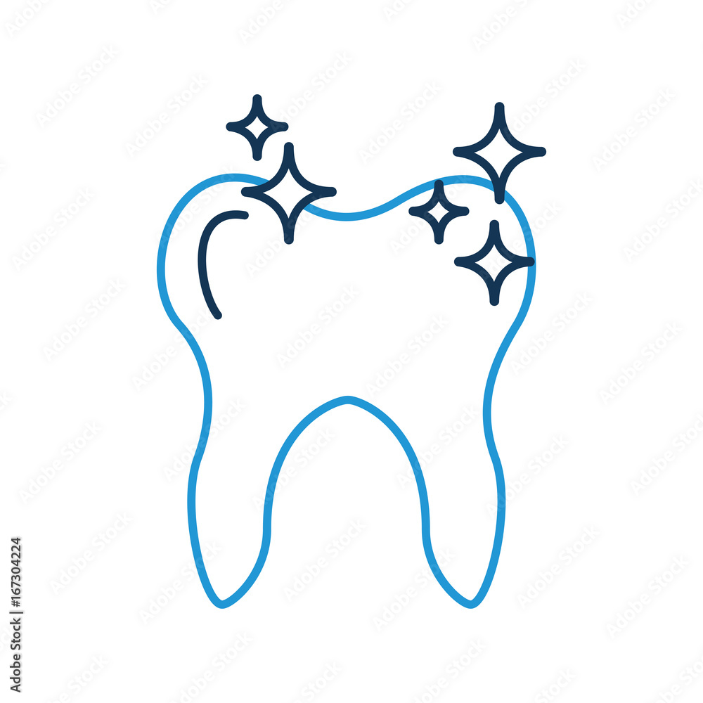 Human tooth with stars vector illustration design Human tooth with stars vector illustration design