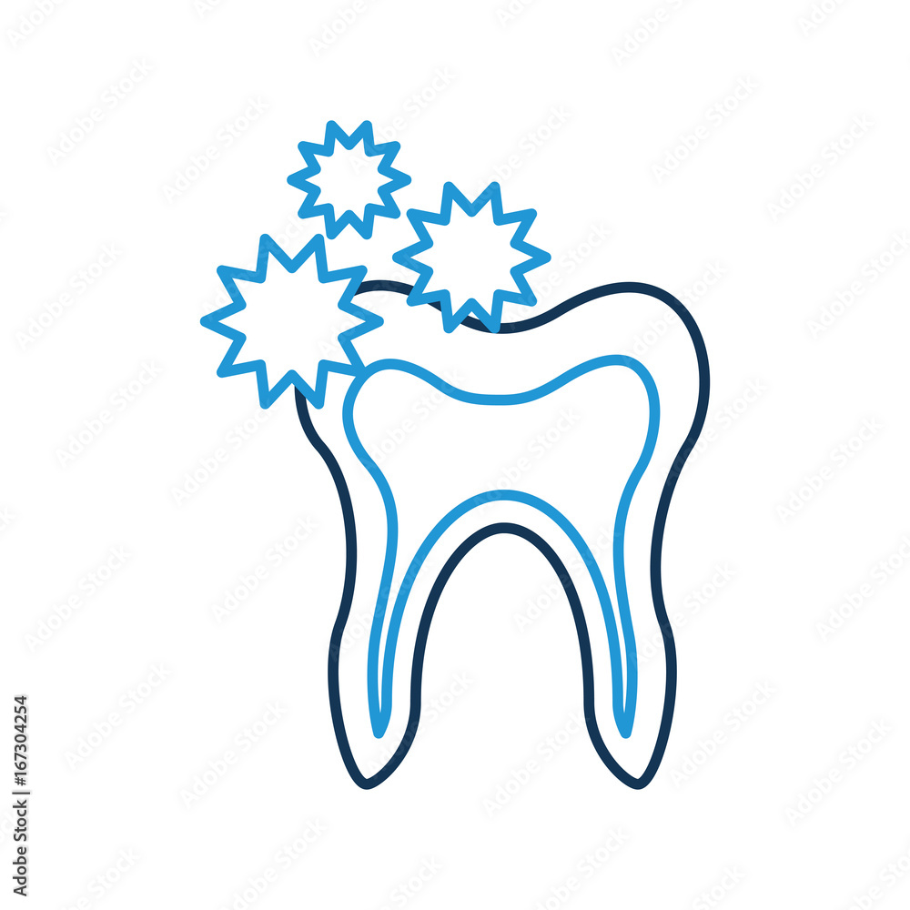 Human tooth with bacterium vector illustration design Human tooth with bacterium vector illustration design