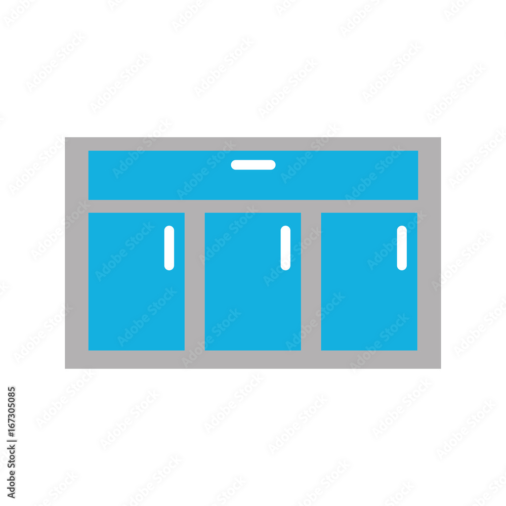 wooden drawer isolated icon vector illustration design