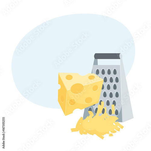 Grated a cheese