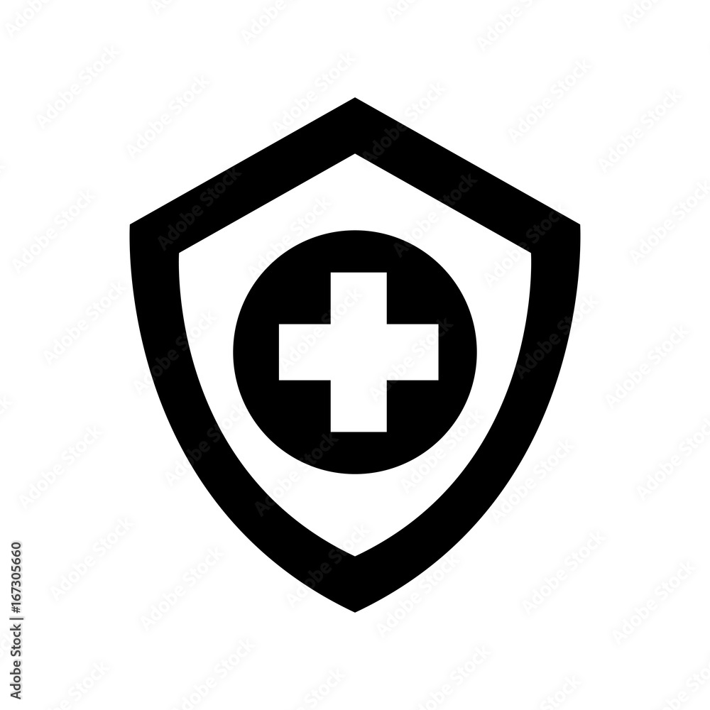shield guard with cross vector illustration design shield guard with cross vector illustration design