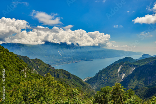 View Garda Lake from Bocca Larici, Riva del Garda,Trails to Bocca Larici, Riva del Garda, Lago di Garda region, Italy, Italian Dolomites-panoramic views