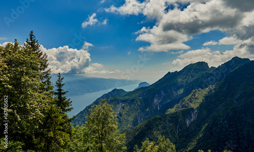 View Garda Lake from Bocca Larici  Riva del Garda Trails to Bocca Larici  Riva del Garda  Lago di Garda region  Italy  Italian Dolomites-panoramic views