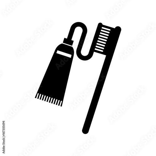 dental toothbrush with paste vector illustration design