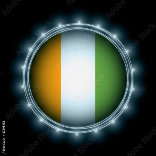 Free Download Ivory-coast flag in blue lightning - GFXLoad