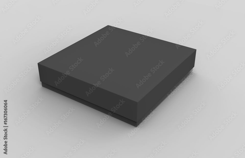 Flat black box mockup Flat black box mockup