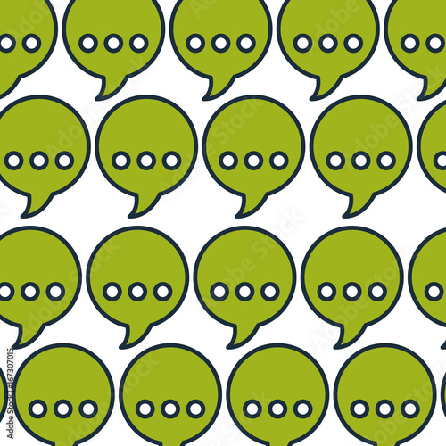 speech bubble message pattern background vector illustration design