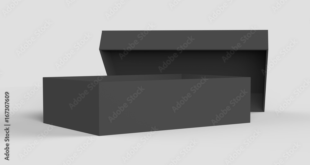 Flat black box mockup Flat black box mockup