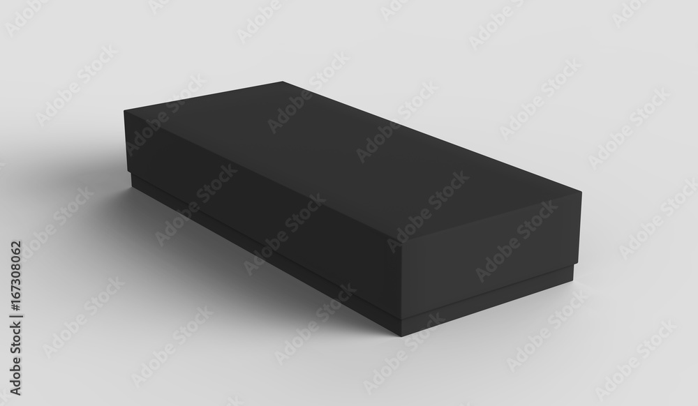 Flat black box mockup Flat black box mockup