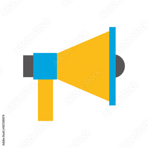 megaphone sound isolated icon vector illustration design